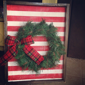 Christmas Wreath With Ribbon