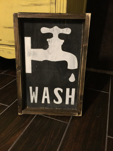 Wash with faucet