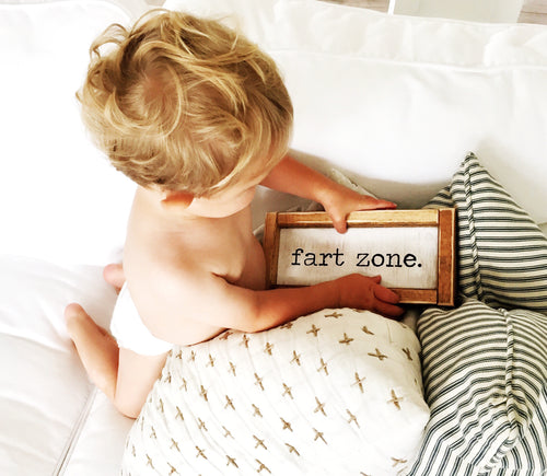 Fart Zone- Wood Sign