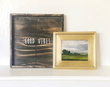 Good Vibes Wood Sign (block letters)