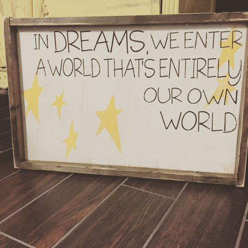 In Dreams We Enter A World