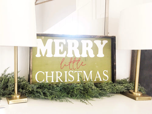 Merry Little Christmas Wood Sign