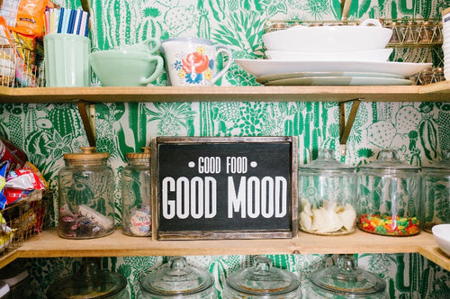 Good Food Good Mood - Wood Sign