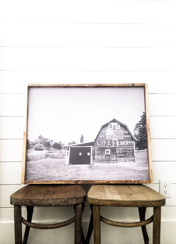 In God We Trust Barn Picture Wood Sign