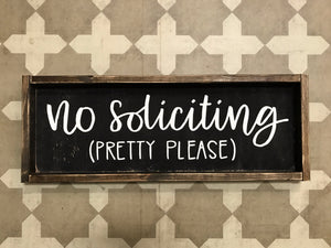 No Soliciting