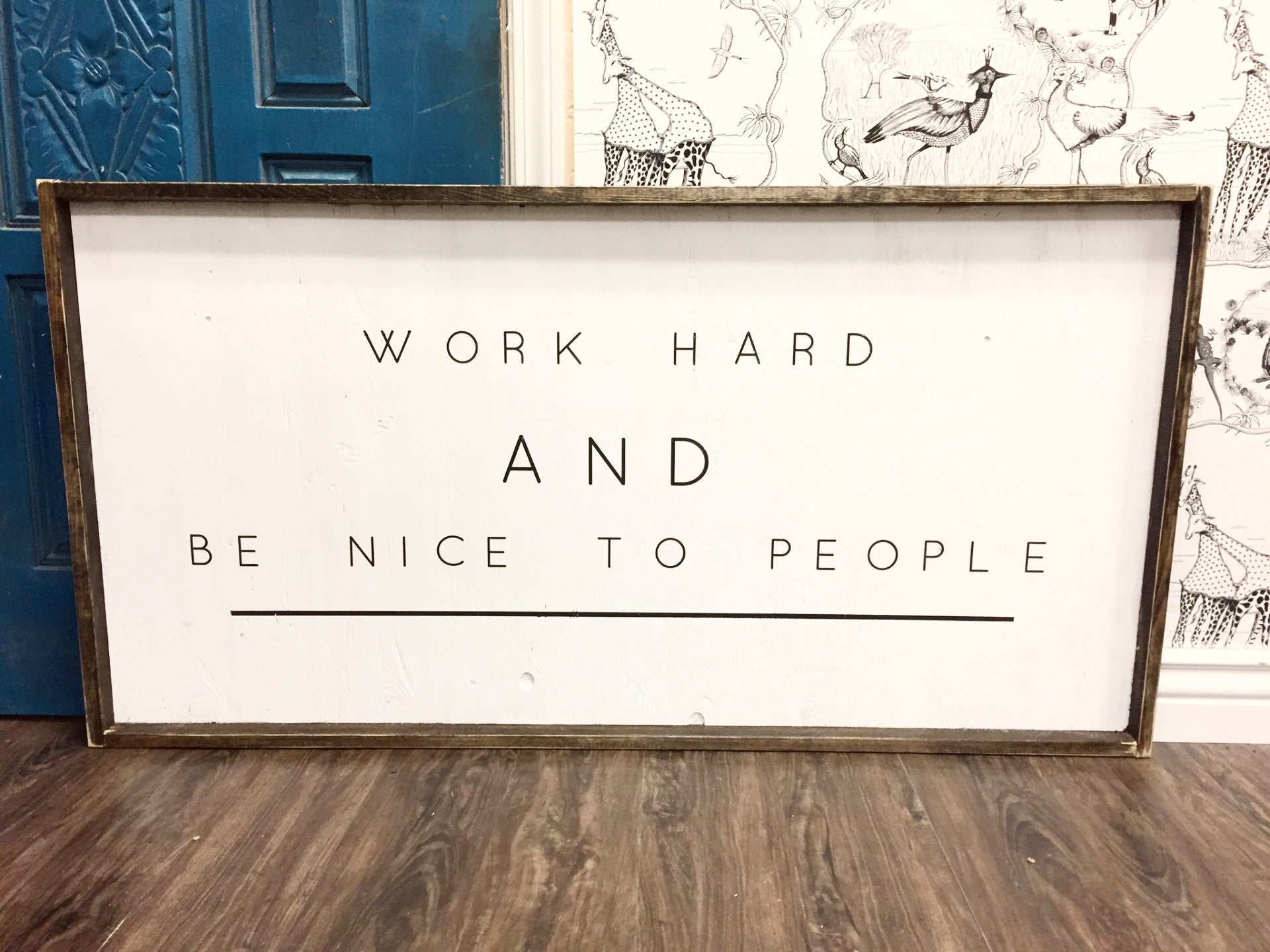 people at work sign
